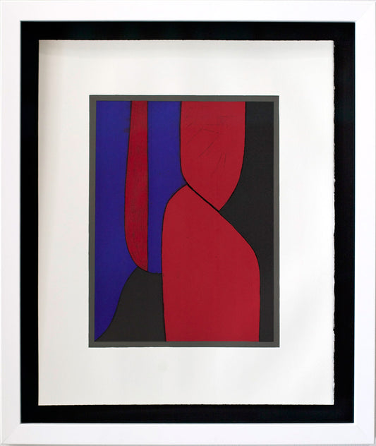 Victor VASARELY Original LITHOGRAPH 1972 Limited Ed. on RIVES w/Frame
