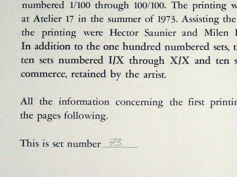 Stanley HAYTER Etching Hand SIGNED Ltd. Edition 73/100 w/Custom Archival FRAME