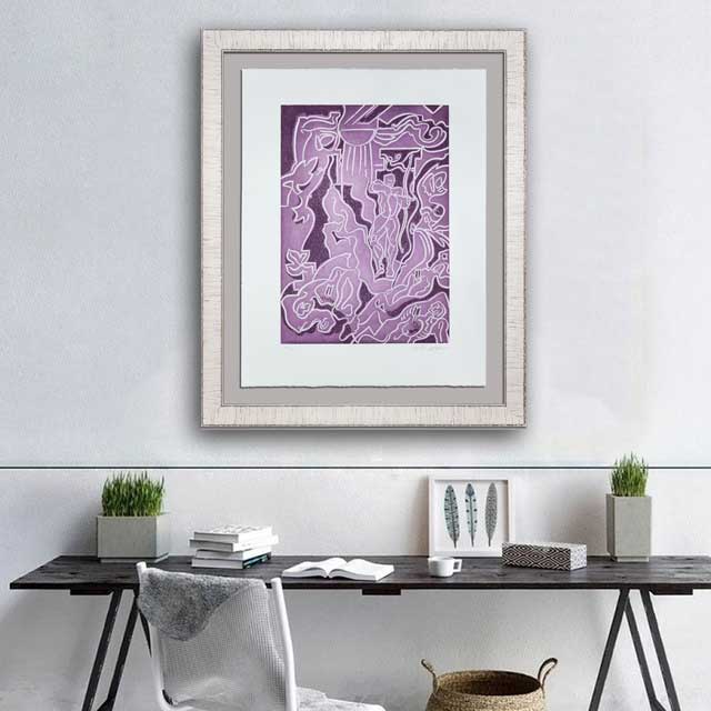 Andre MASSON Etching in Aquatint ~ Hand SIGNED - Ltd EDITION 89/120 w/Frame