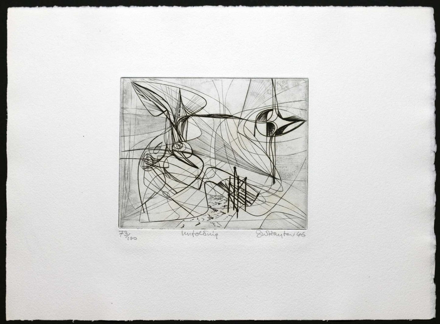 Stanley HAYTER Etching Hand SIGNED Ltd. Edition w/Custom Archival FRAME