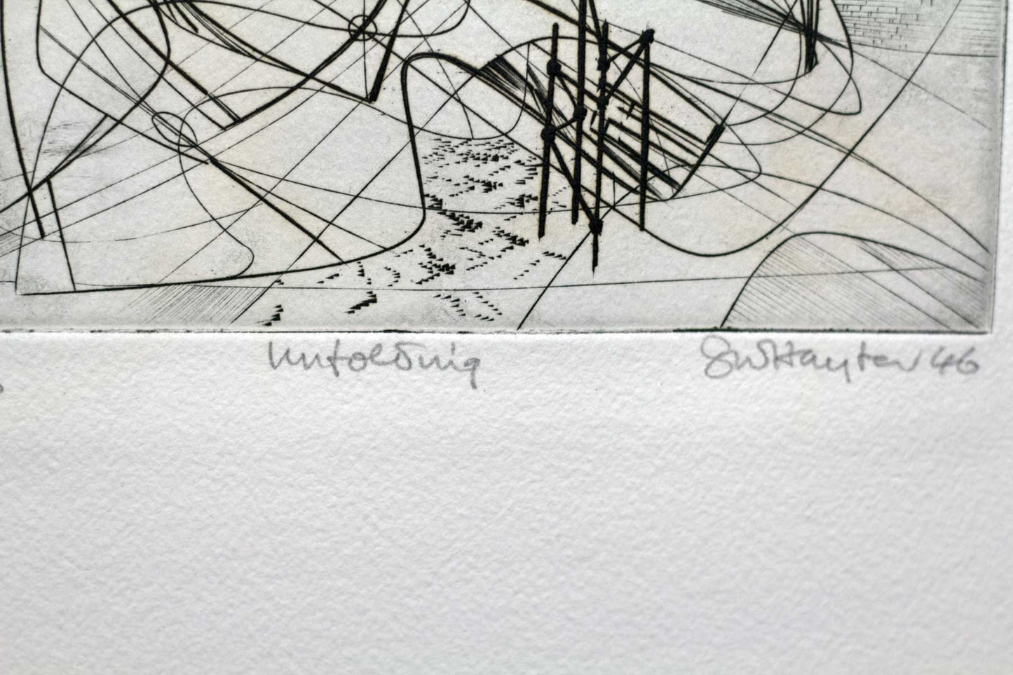 Stanley HAYTER Etching Hand SIGNED Ltd. Edition w/Custom Archival FRAME