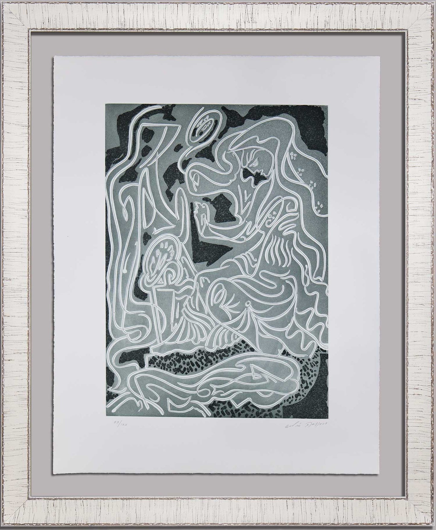 Andre MASSON 25x19in ETCHING Hand SIGNED & Numbered "Penelope" * w/Frame