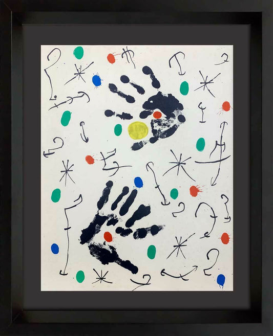 Joan MIRO Original Color Lithograph LIMITED Ed. no.218 w/Custom FRAME
