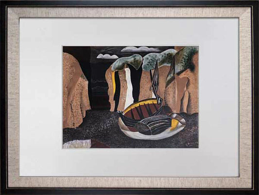 Georges BRAQUE Limited Edition Lithograph SIGN "Les Falaises"w/Archival Frame