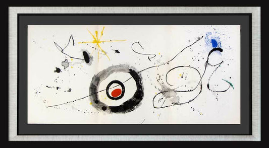 Joan Miro Original Triptych Lithograph, 1963