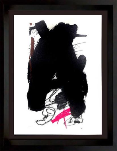 Antoni TAPIES Lithograph ORIGINAL L/E no.83 Color Lithograph 1973