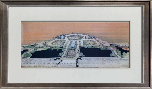 Frank Lloyd WRIGHT Lithograph "Monona Terrace Civic Center" w/Frame
