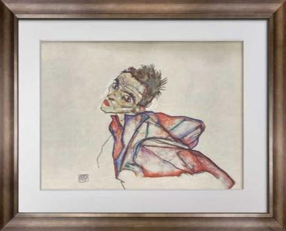 Egon SCHIELE Lithograph SIGNED "Self Portrait"