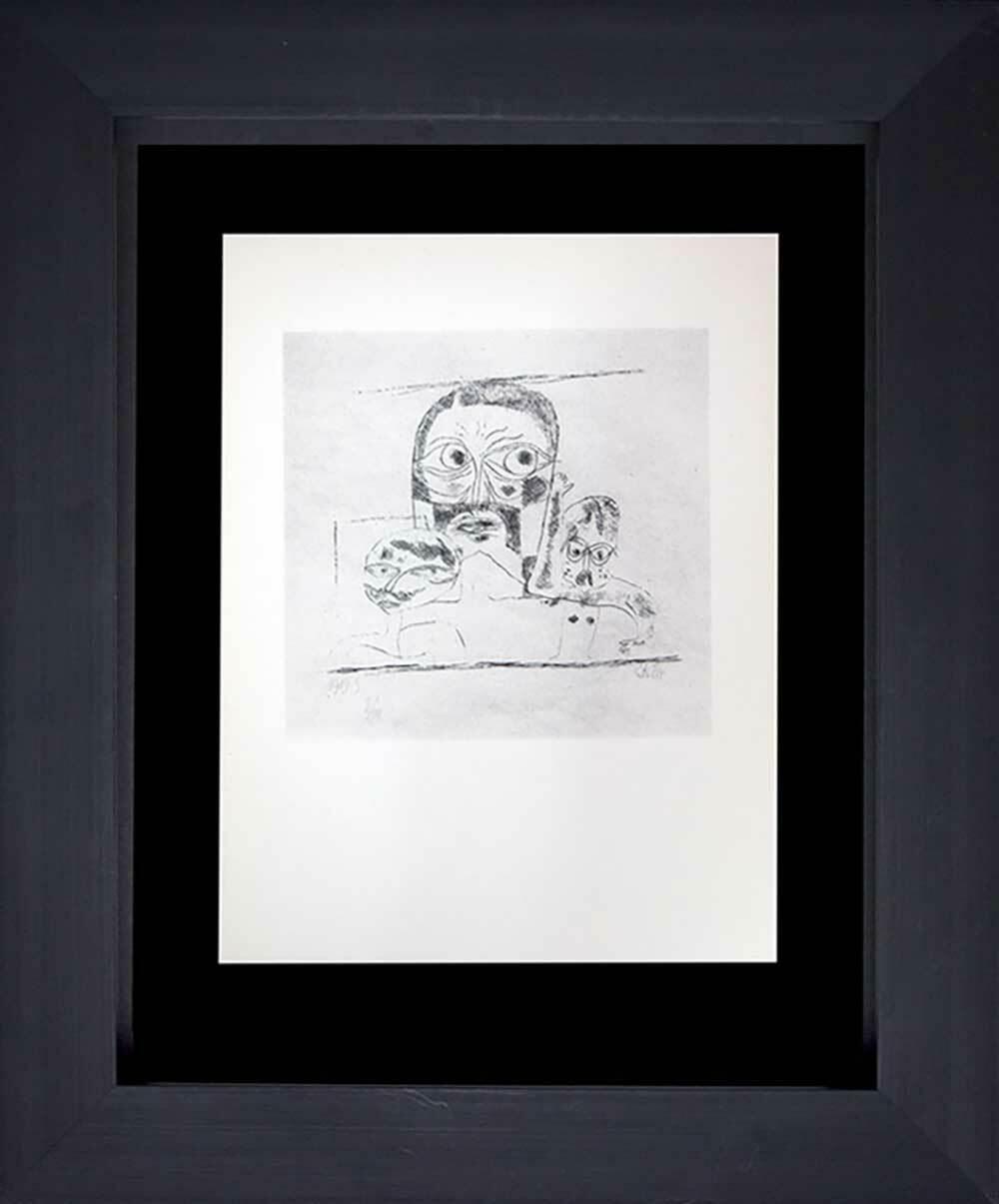 Paul KLEE Lithograph LTD Edition “Three Heads" w/FRAME Included