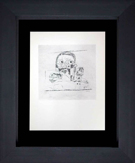 Paul KLEE Lithograph LTD Edition “Three Heads" w/FRAME Included