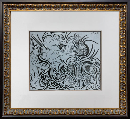 Pablo Picasso LINOGRAVURE LTD Ed. "Pique” 1959 +Custom FRAME