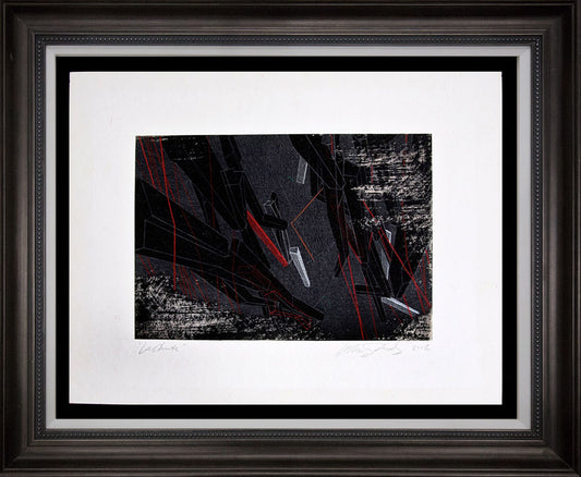 Lebbeus Woods Hand drawn, 2002 Hand Signed La Chute, One-of-a-kind