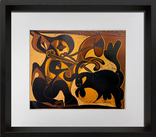 Pablo Picasso LINOGRAVURE Ltd Edition - Plate Marked paper "Pique” 1959 w/Frame
