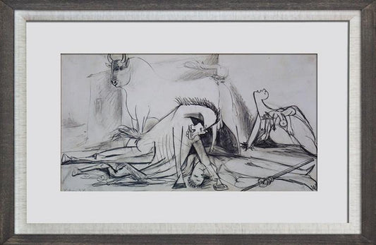 Pablo PICASSO Lithograph GUERNICA Horse & Bull Ltd Ed w/Custom FRAME