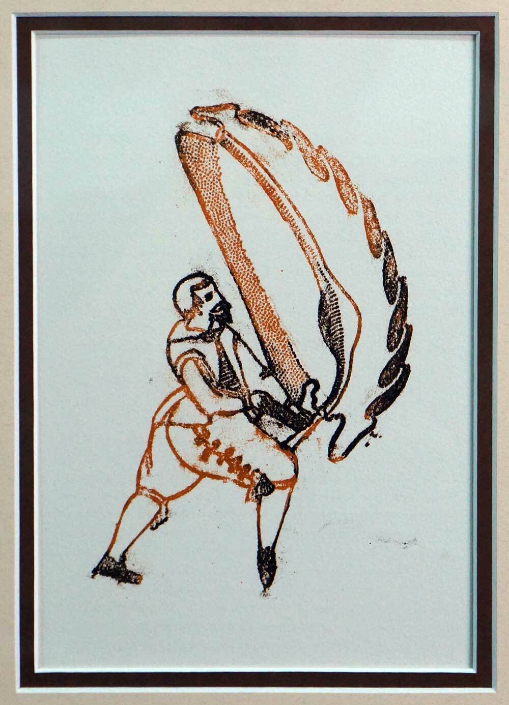 Max ERNST Lithograph ORIGINAL Limited Ed. "Nachwort" on Arches w/Archival Frame