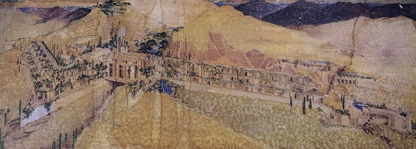 Frank Lloyd WRIGHT Lithograph LIMITED Ed. Winter RESORT Chandler, AZ w/Frame