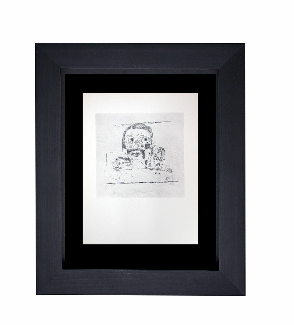 Paul KLEE Lithograph LTD Edition “Three Heads" w/FRAME Included