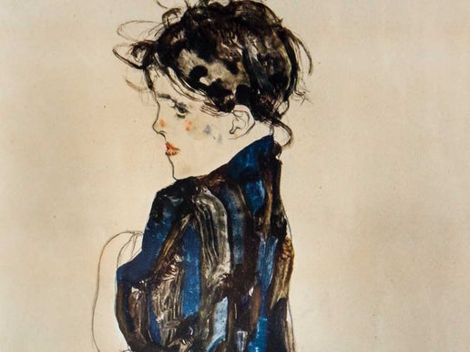 Egon Schiele Limited Edition Lithograph "Peasant Girl"