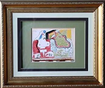 Le CORBUSIER Lithograph ORIGINAL in Color LTD. Edition SIGNED+w/Frame