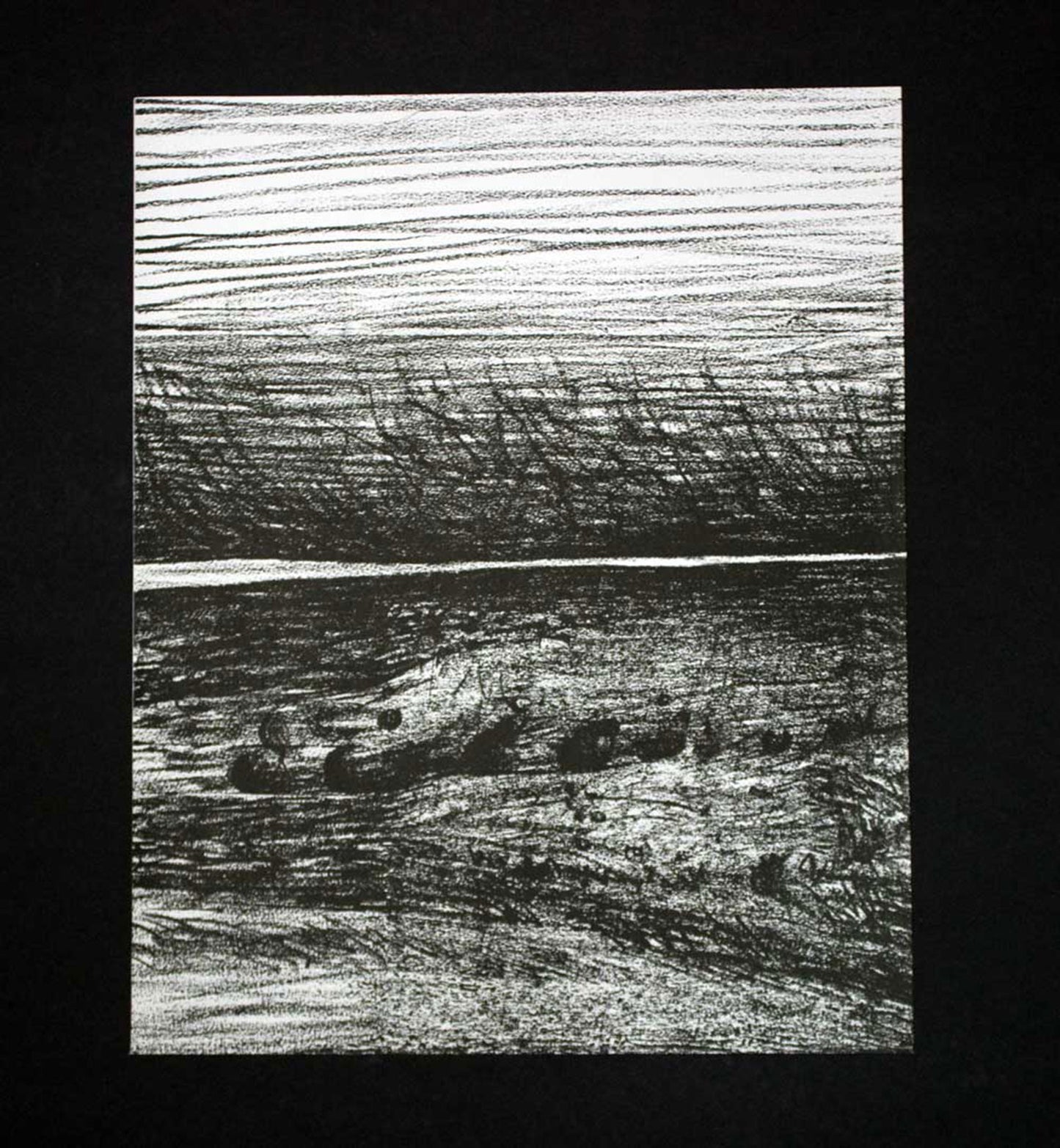 Henry MOORE Lithograph ORIGINAL Windswept Landscape LTD. Edition