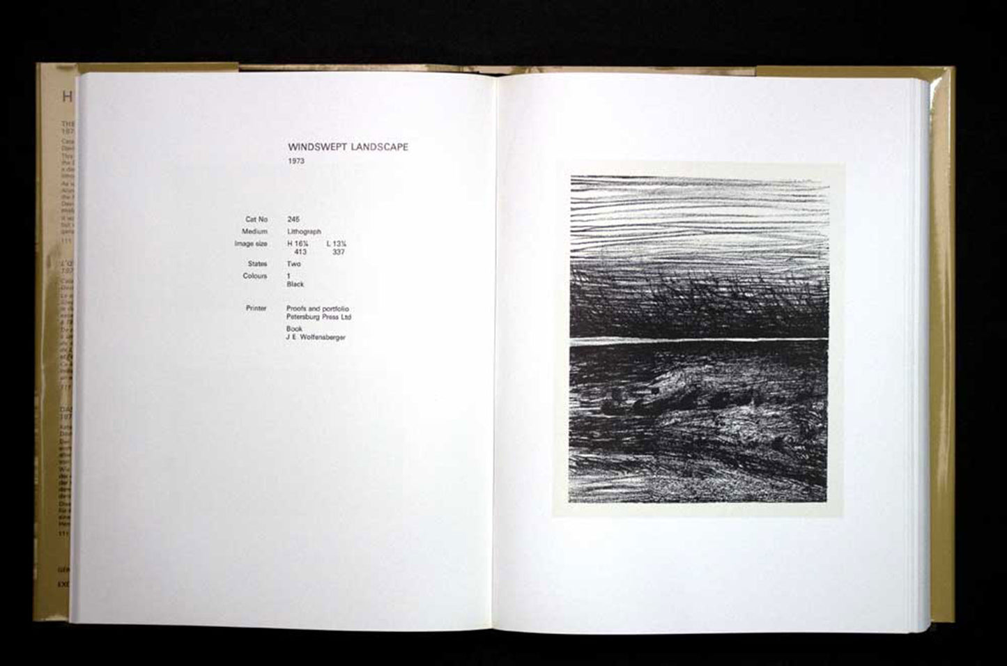 Henry MOORE Lithograph ORIGINAL Windswept Landscape LTD. Edition