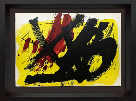 Antoni TAPIES Lithograph ORIGINAL LIMITED Ed. no.83 Double Color Lithograph