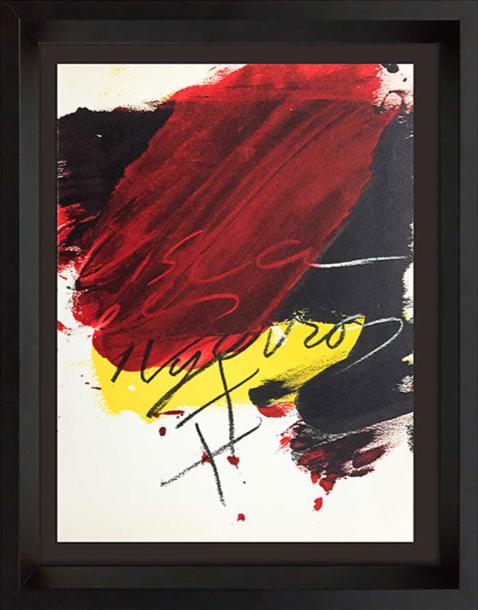 Antoni TAPIES Lithograph ORIGINAL LIMITED Ed. no. 99 Color Lithograph 1973