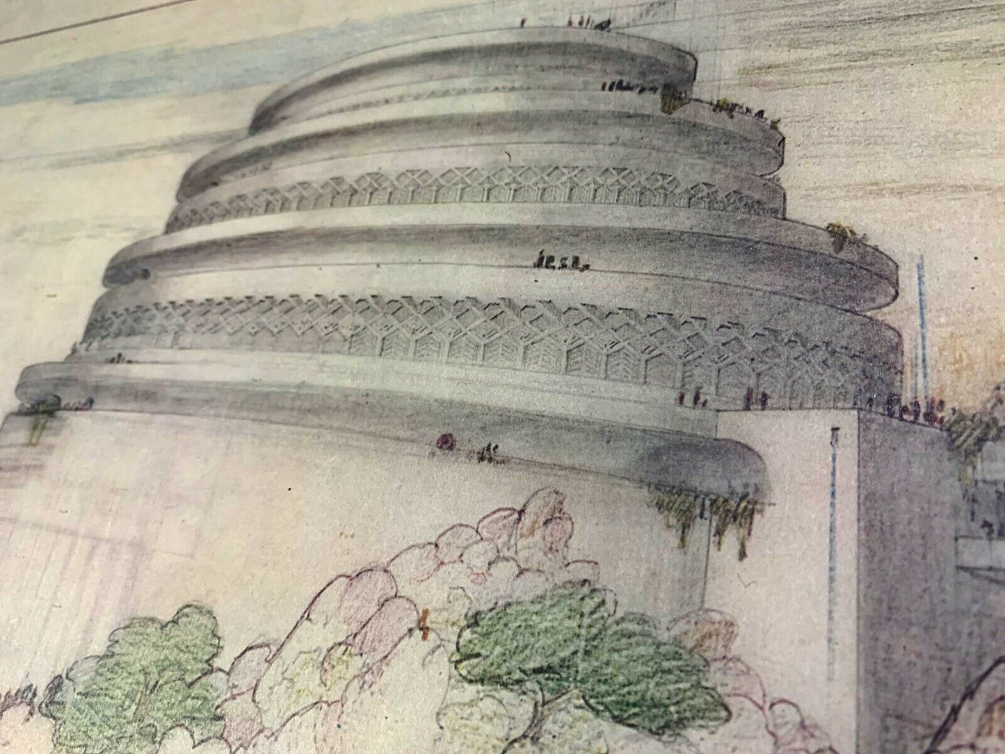 Frank Lloyd WRIGHT Lithograph #’ed LIMITED Ed. "Gordon Strong Planetarium"