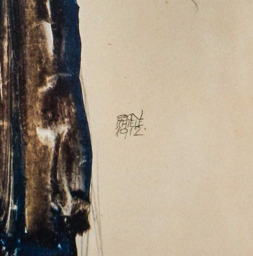 Egon Schiele Limited Edition Lithograph "Peasant Girl"