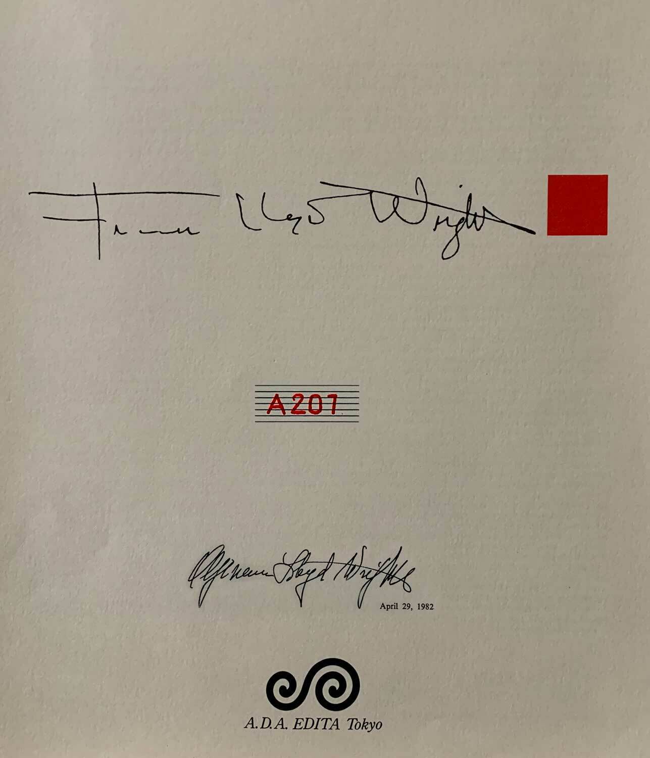 Frank Lloyd WRIGHT Lithograph #’ed Ltd Ed. Suspension Bridge Pittsburgh w/FRAME