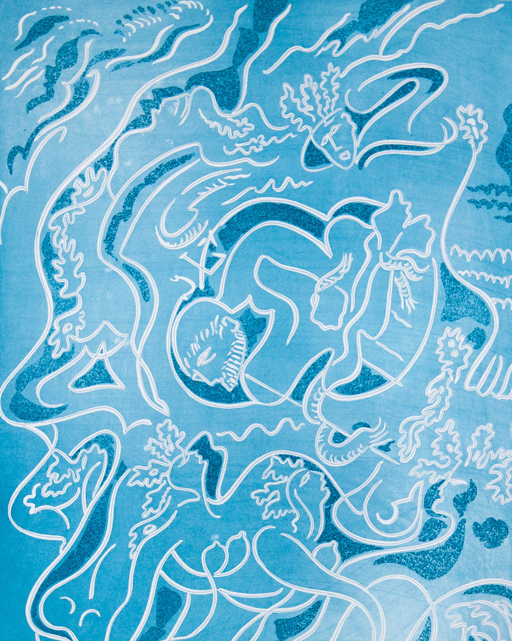 Andre MASSON ETCHING in Aquatint ~Hand SIGN "Sirens"- Ed. No. 89/120 w/Frame