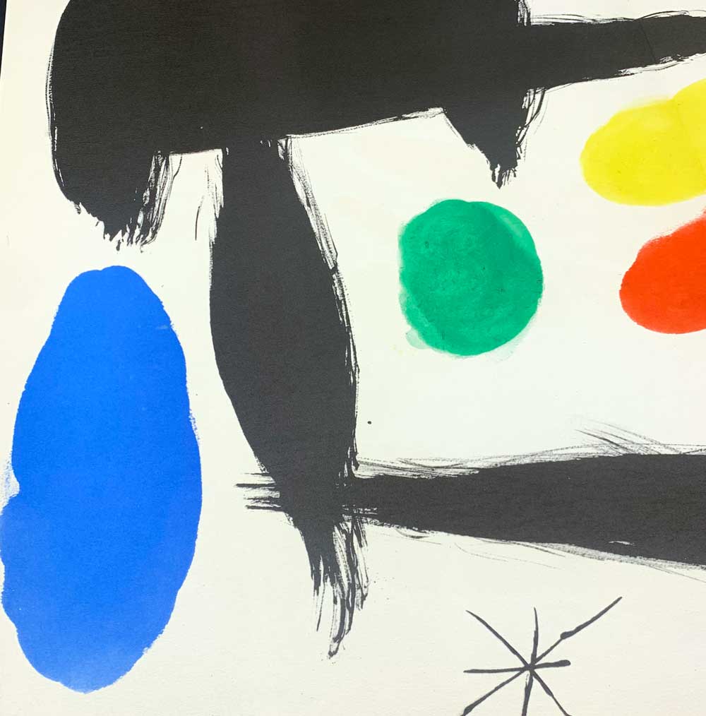 Joan Miro Original Double Lithograph No. Ltd. Edition no. 218