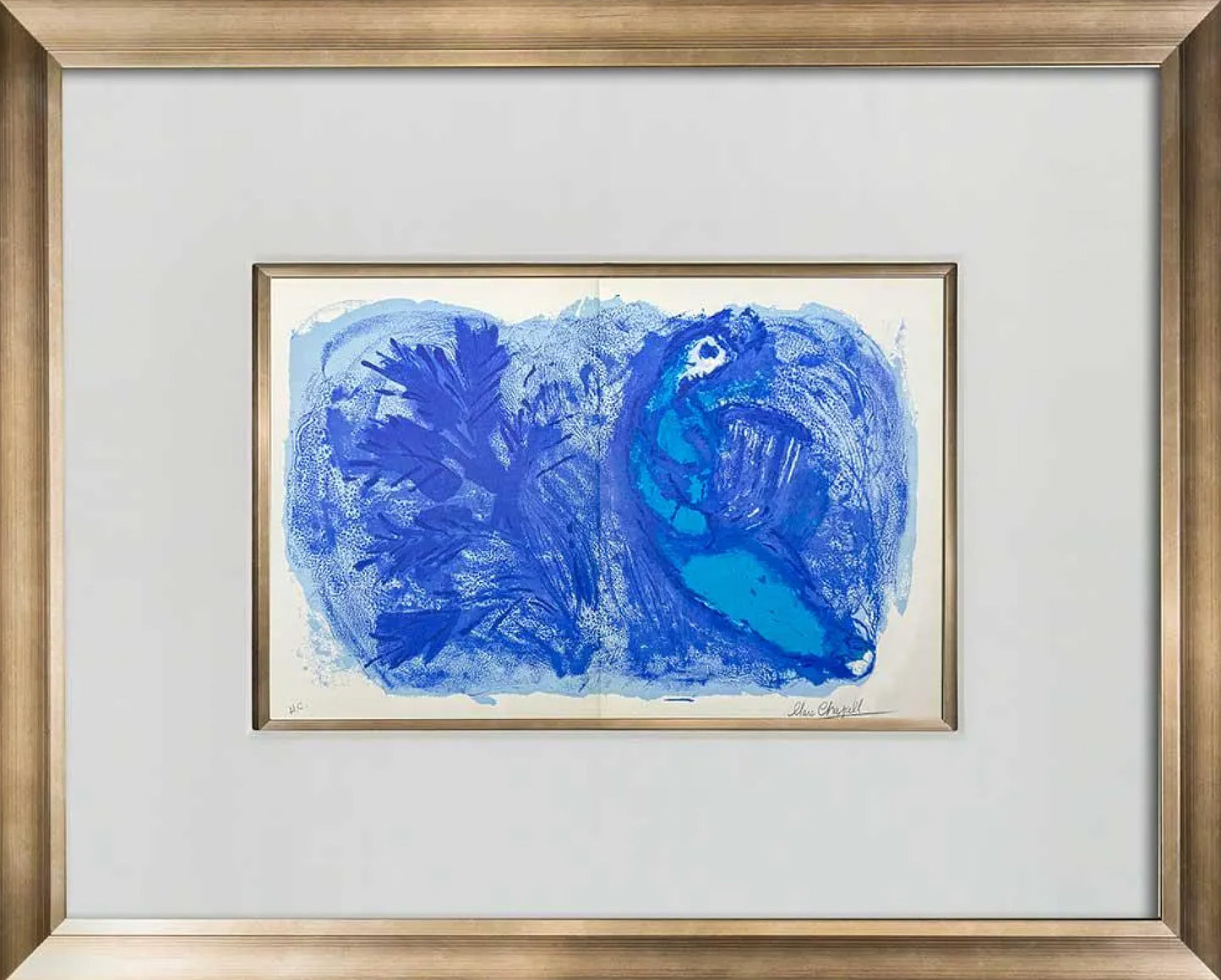 Marc Chagall 1956 Hand Signed Lithograph La Bible H.C. Mourlot Ref Framed