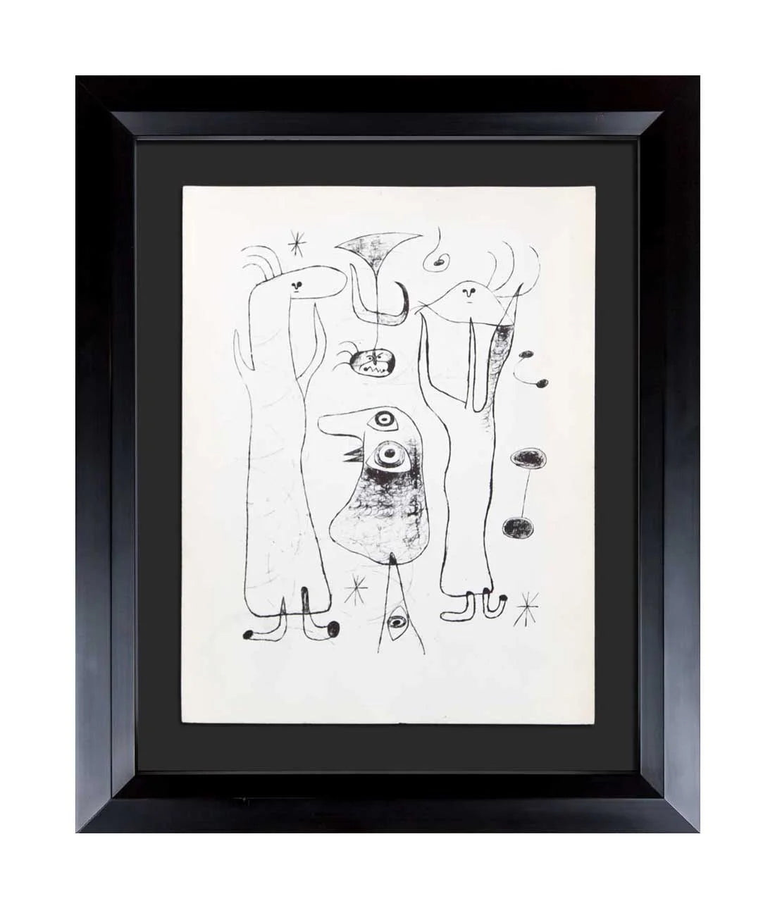 Joan MIRO Lithograph LIMITED Ed. 1947 + Cat. Ref: c13 + Custom FRAME Included