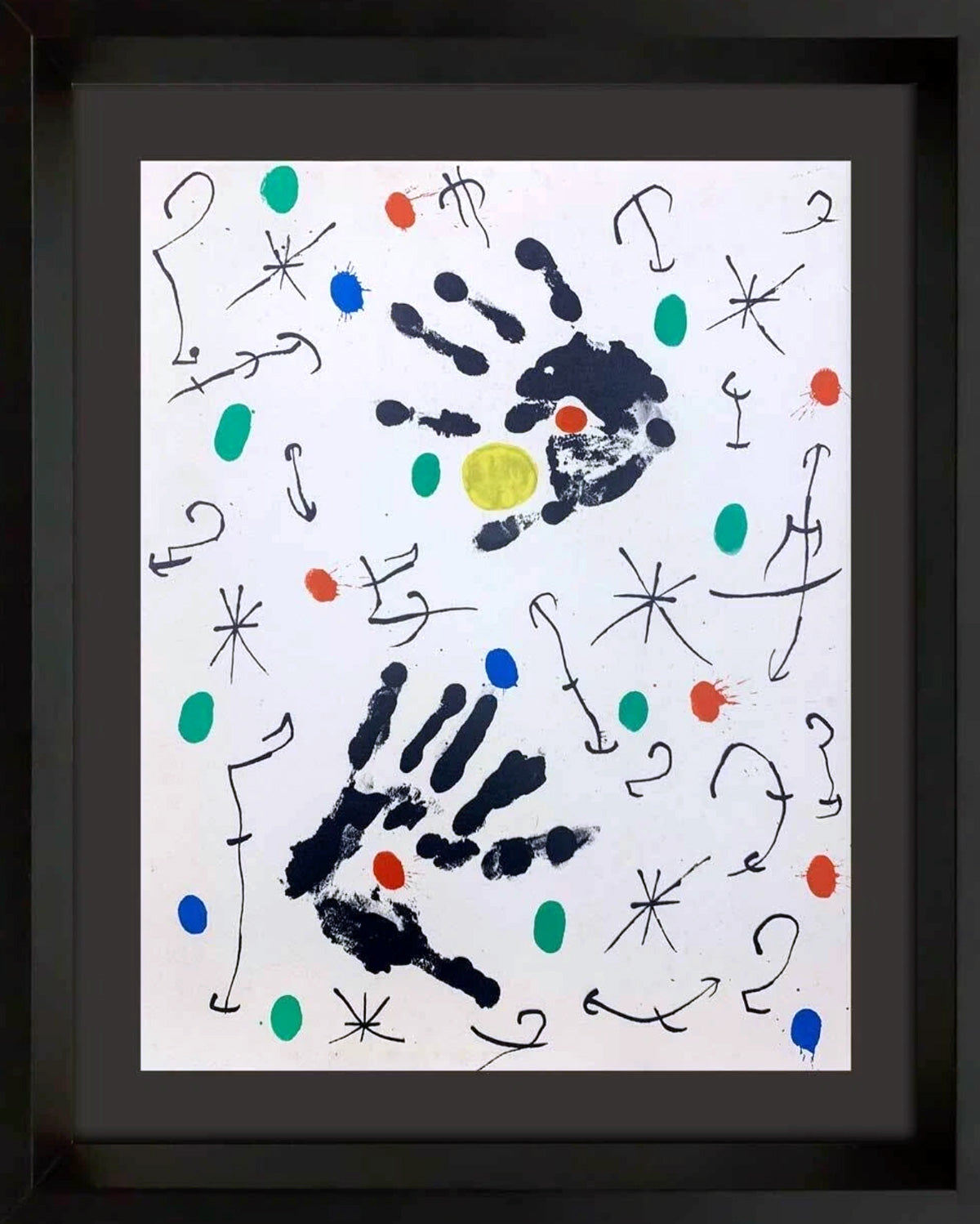 Joan Miró Original Lithograph 1968 – Limited Edition on Guarro Paper, Custom Framed
