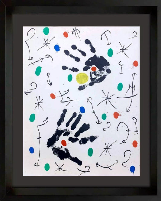 Joan Miró Original Lithograph, 1968 – Limited Edition on Guarro Paper, Custom Framed