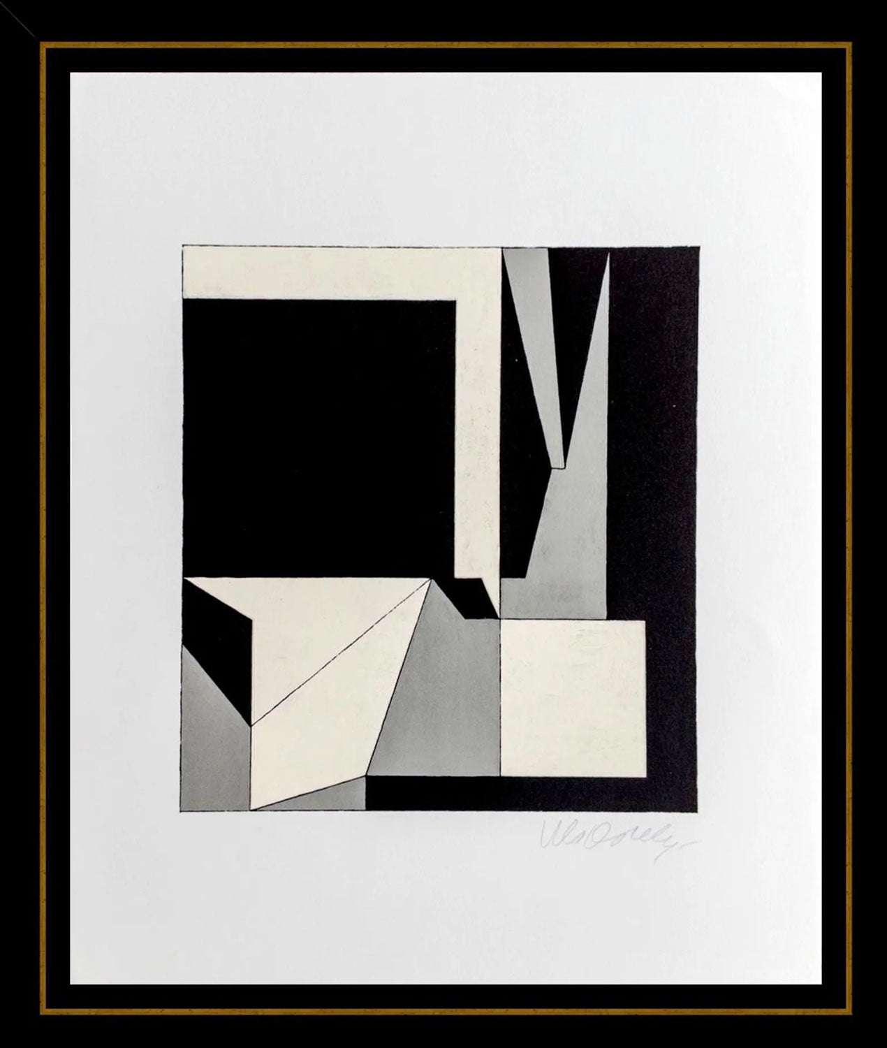 Victor Vasarely Hand Signed Lithograph 1972 – Original Limited Edition Op Art (Framed)