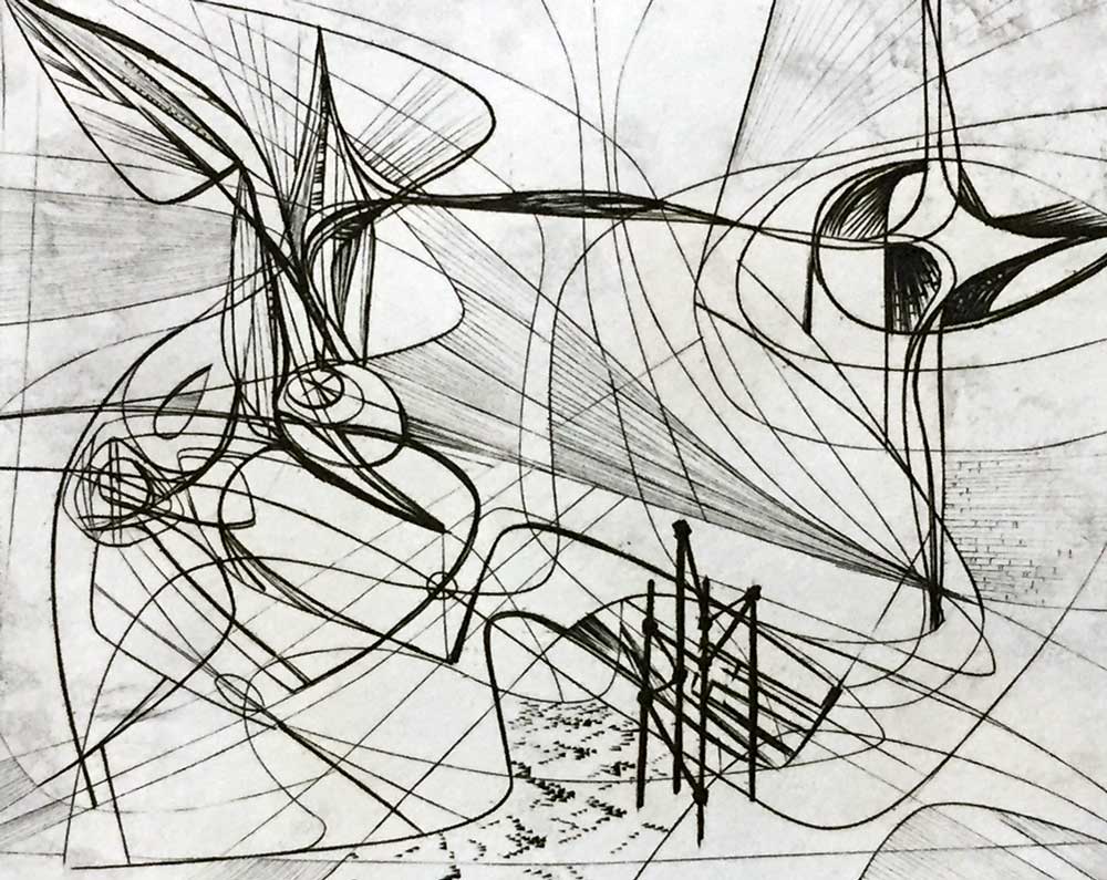 Stanley HAYTER Etching Hand SIGNED Ltd. Edition w/Custom Archival FRAME