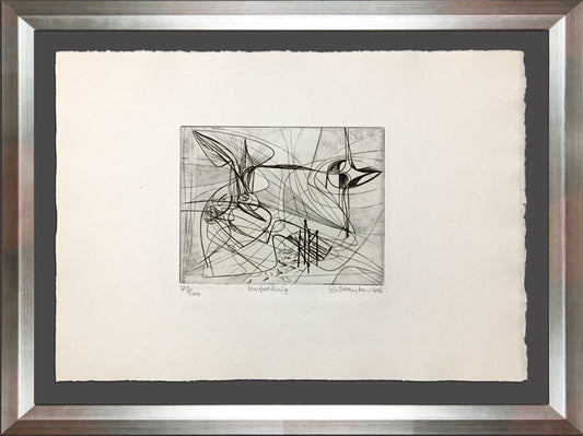 Stanley HAYTER Etching Hand SIGNED Ltd. Edition w/Custom Archival FRAME