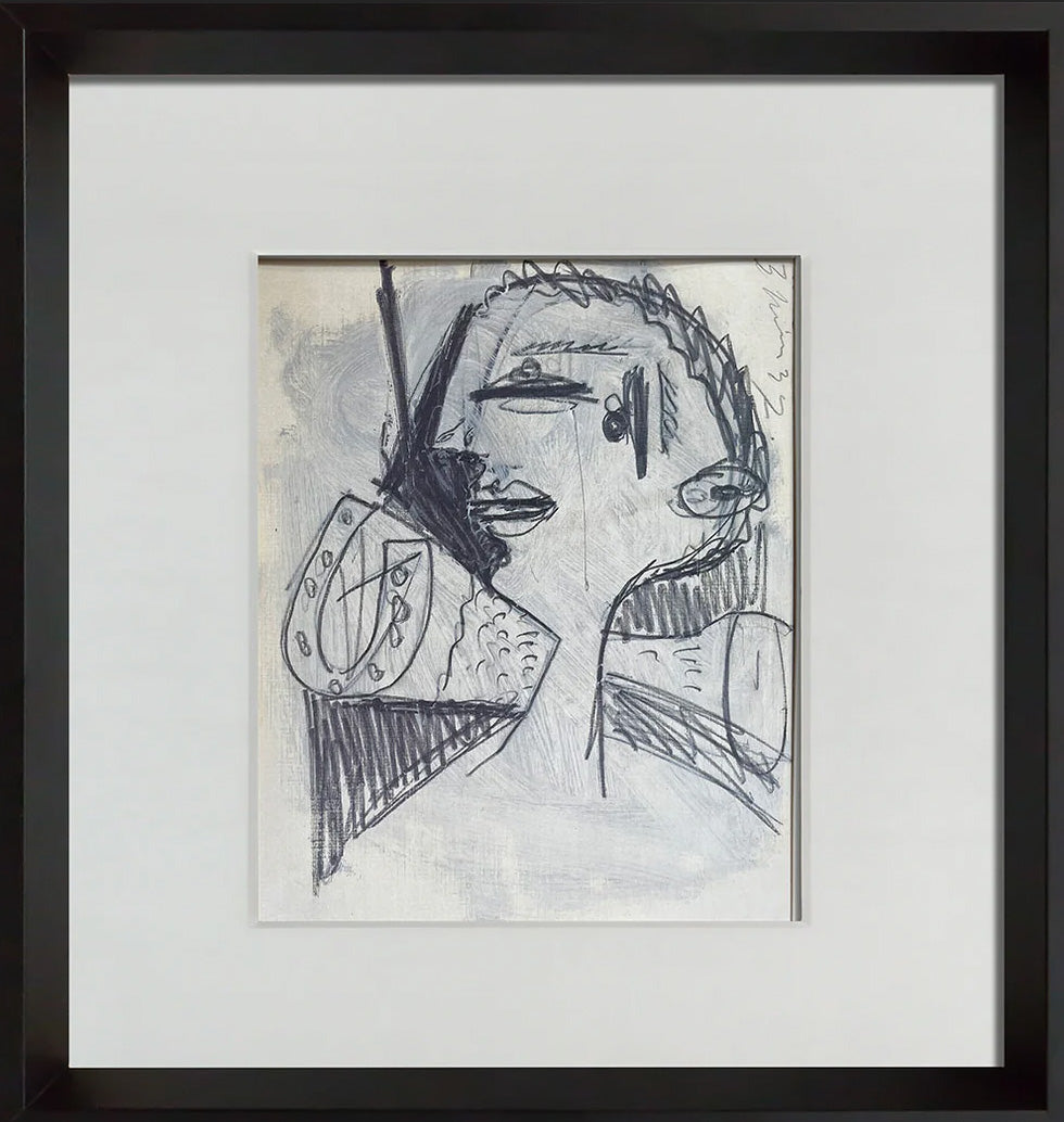 Pablo Picasso Guernica Head Study Limited Edition Lithograph Custom Framed COA