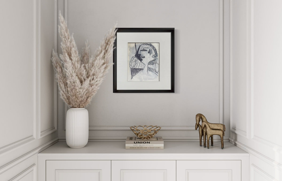 Pablo Picasso Guernica Head Study Limited Edition Lithograph Custom Framed COA