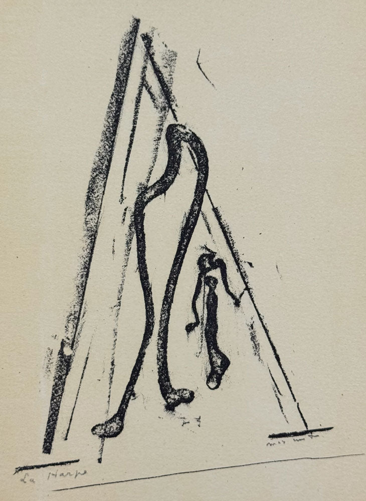 Max Ernst 3-Piece Lithograph Set (1973) – Solstice, La Harpe, Le Chant du Cygne | Framed Surrealist Prints on Arches Paper