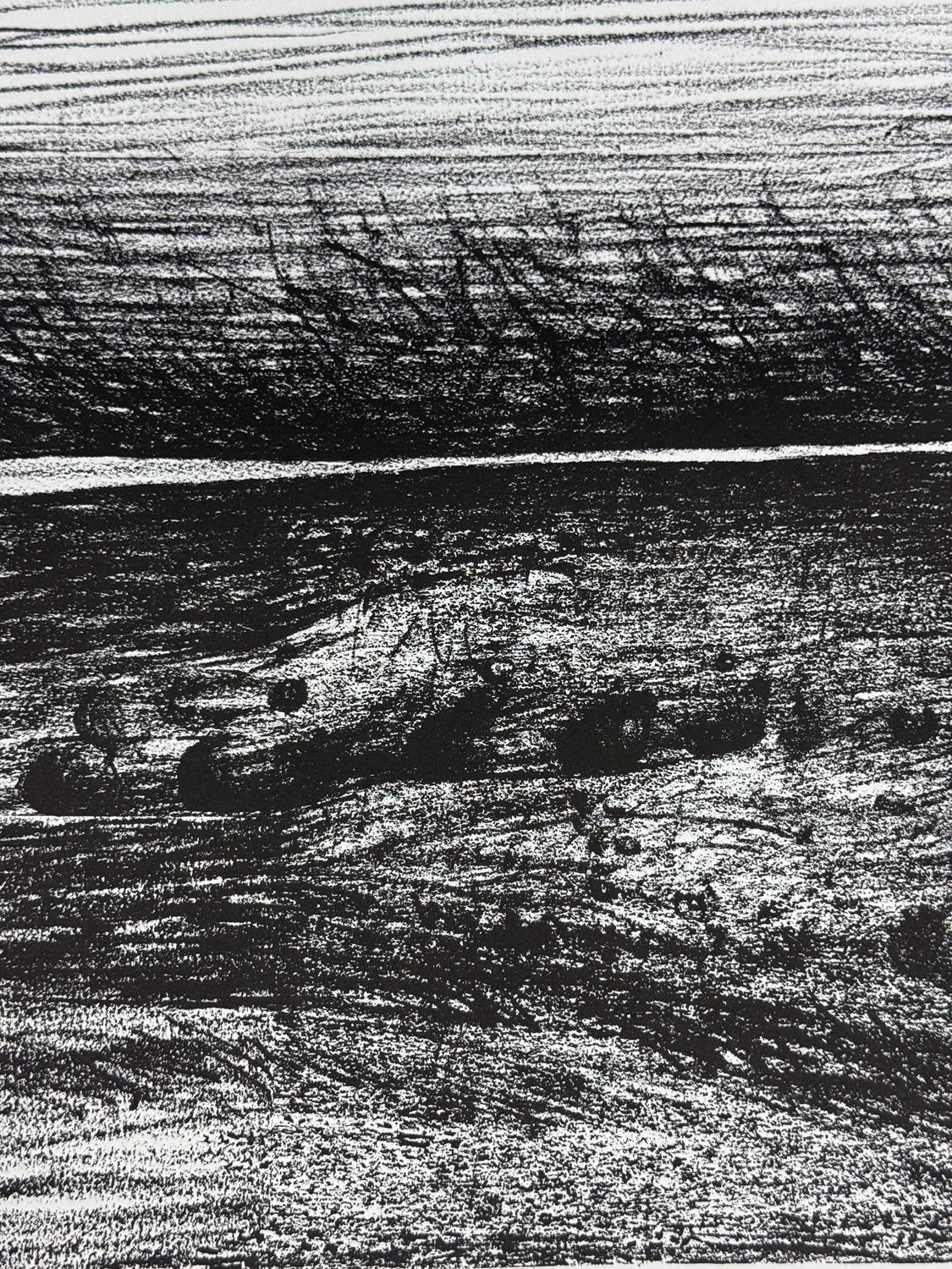 Henry Moore – Windswept Landscape (1973) Signed Lithograph, Ltd Ed 65/75