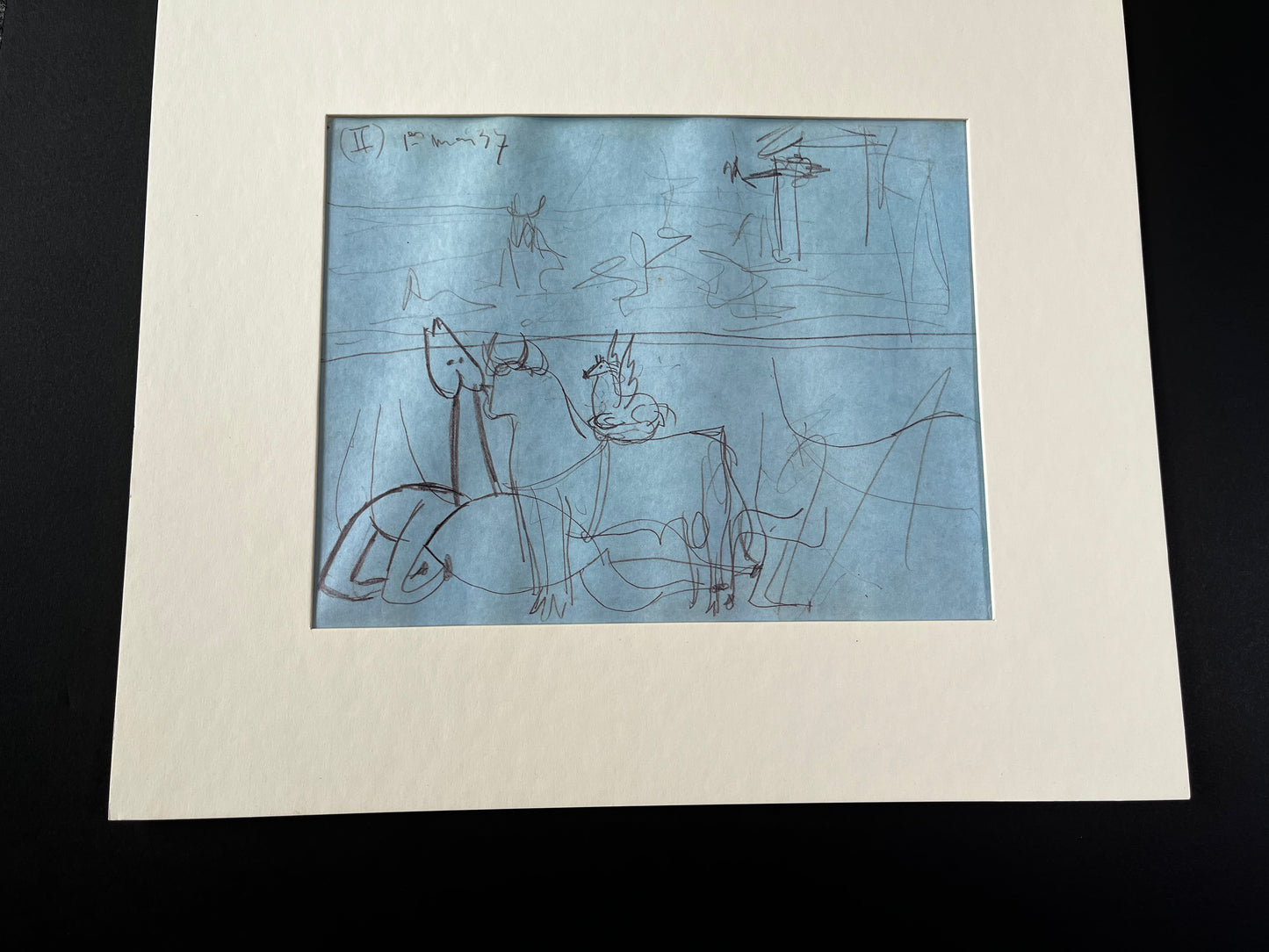 Pablo PICASSO GUERNICA Horse Prepatory Ltd Edition Lithograph +Custom FRAME