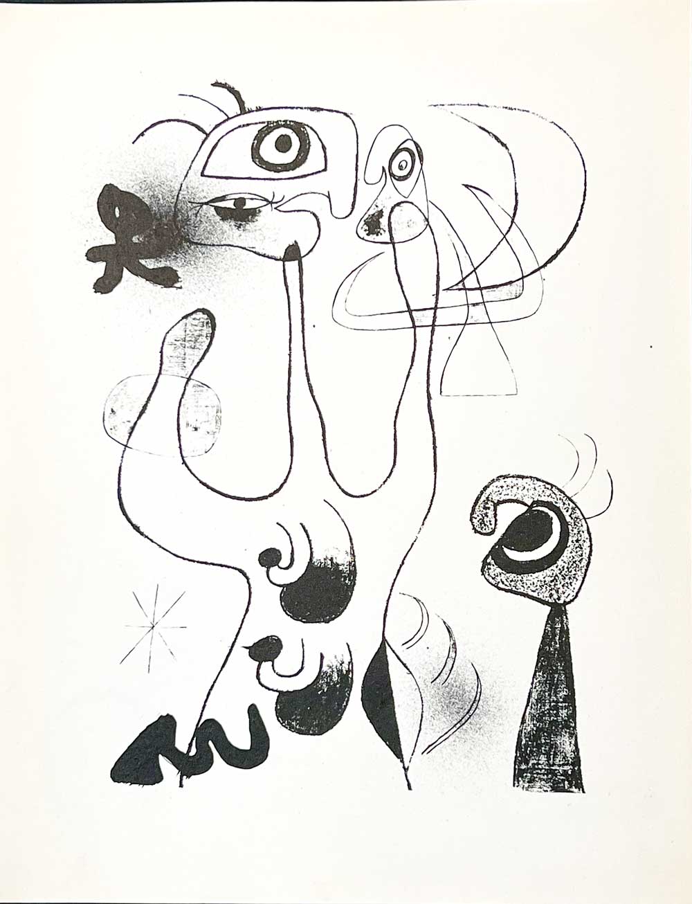 Joan MIRO Lithograph 1947 LIMITED Edition (Barcelona) with Cat. Ref: c13 + FRAME Included