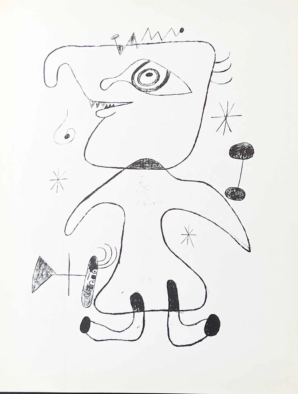 Joan MIRO Lithograph LIMITED Edition with Cat. Ref: c13 + Custom FRAME Included *1947