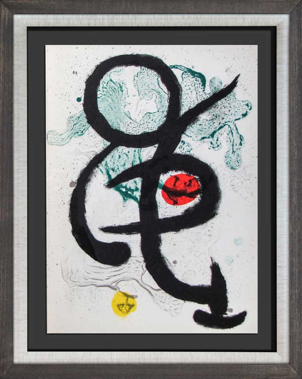 Joan MIRO Original COLOR Lithograph, Cat. Ref (c83) 1963 w/Custom Frame