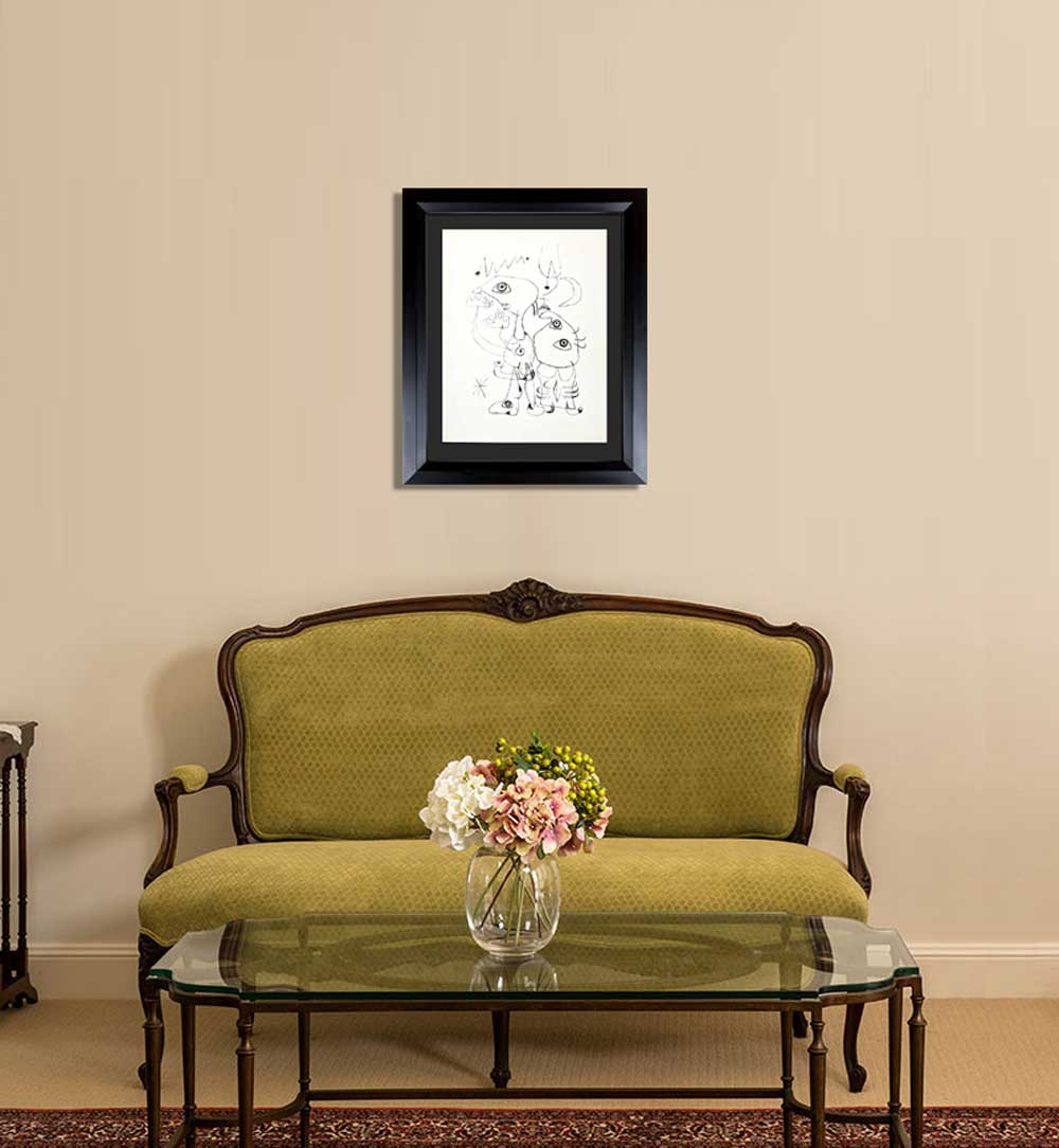 Joan MIRO Lithograph Barcelona 1947 LIMITED Edition with Cat. Ref: c13 + FRAME Included