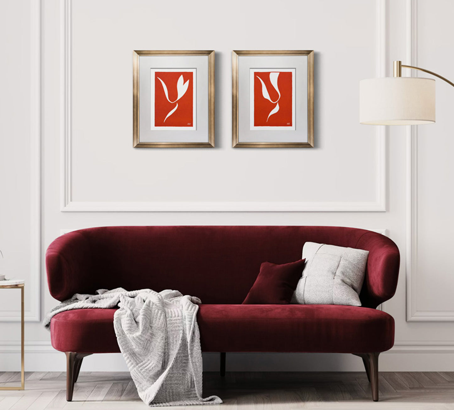 Henri Matisse Pas des Patineurs 1938 Limited Edition Linocuts Set of 2 Custom Framed