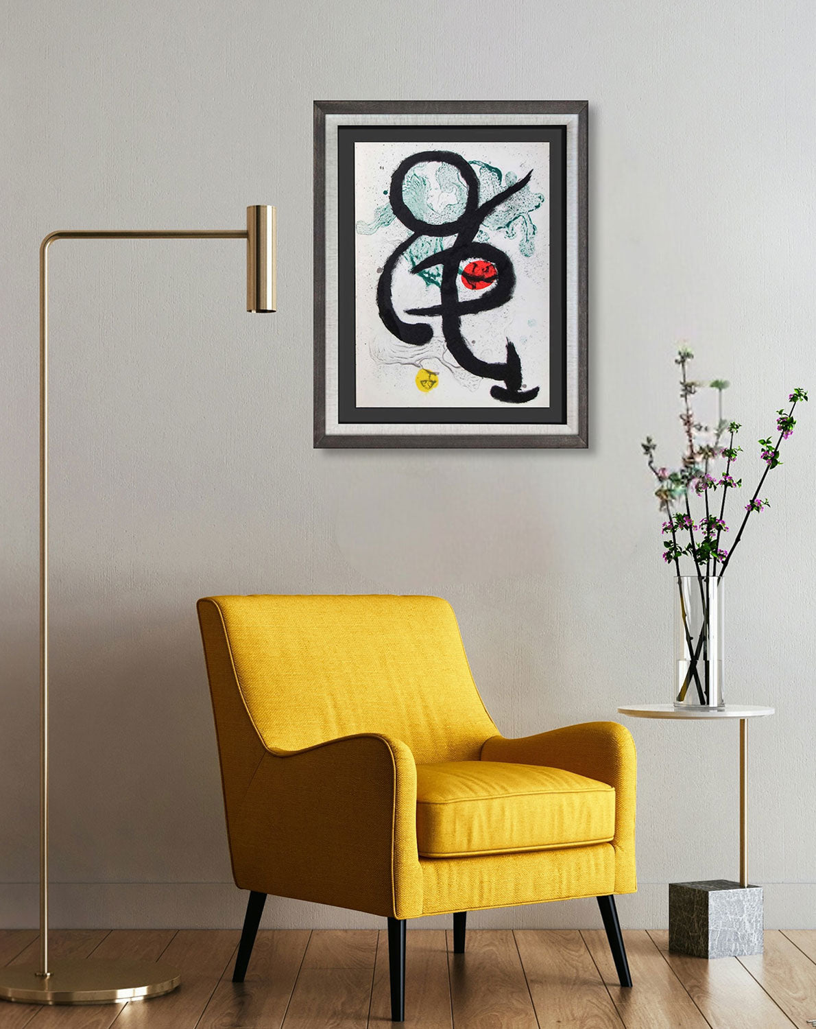 Joan Miró Color Lithograph 1963 | Mourlot Paris | Catalogue C83 Framed